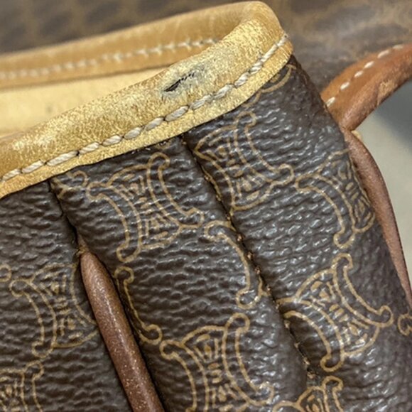 CELINE Macadam Horse Carriage Mini Shoulder Bag PVC Leather Brown GHW 02KB072 - Picture 13 of 15